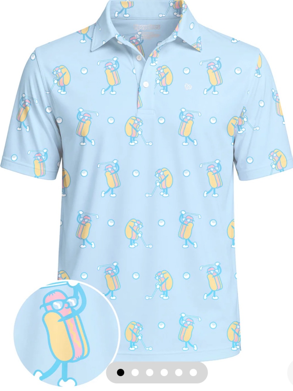Men’s Tipsy Elves SIZZLIN' SWING GOLF POLO Size Large